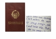 The Yugoslav passport of Arnes family. A letter sent to Arnes family by relatives from Bosnia in 1994, received when Arnes and his family were in the asylum seekers centre.  